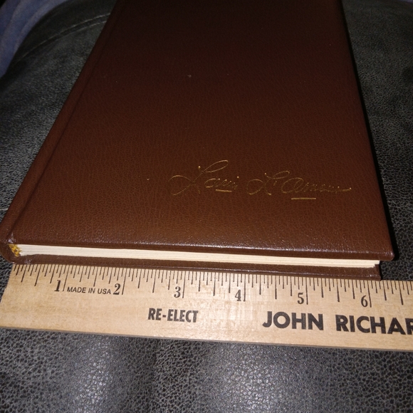 1981 Vintage Faux Leather Hardcover Mojave Crossing by Louis L'Amour - Picture 4 of 8